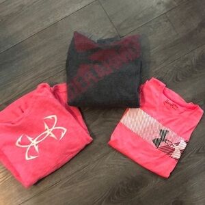 Under Armour youth LG JG G 2 sweatshirt hoodie
& 1 XL JTG EG headgear t shirt